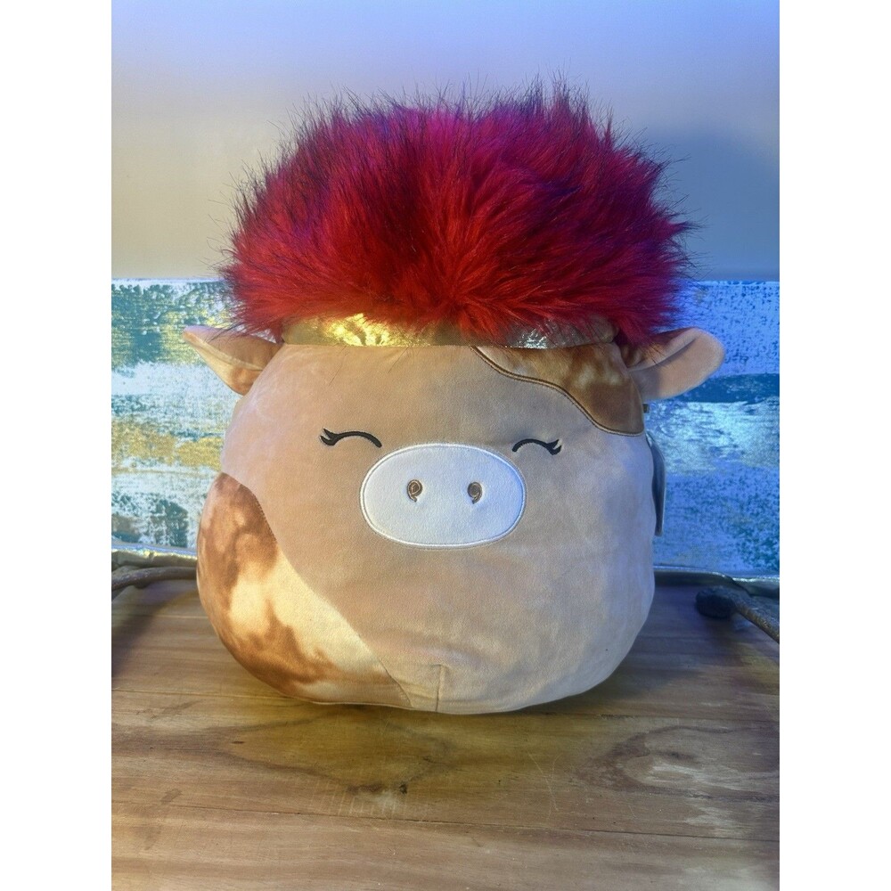 Squishmallows 2022 Zina Bell Tie-Dye Cow Squish Doos Plush Pillow 16” Squishdoos